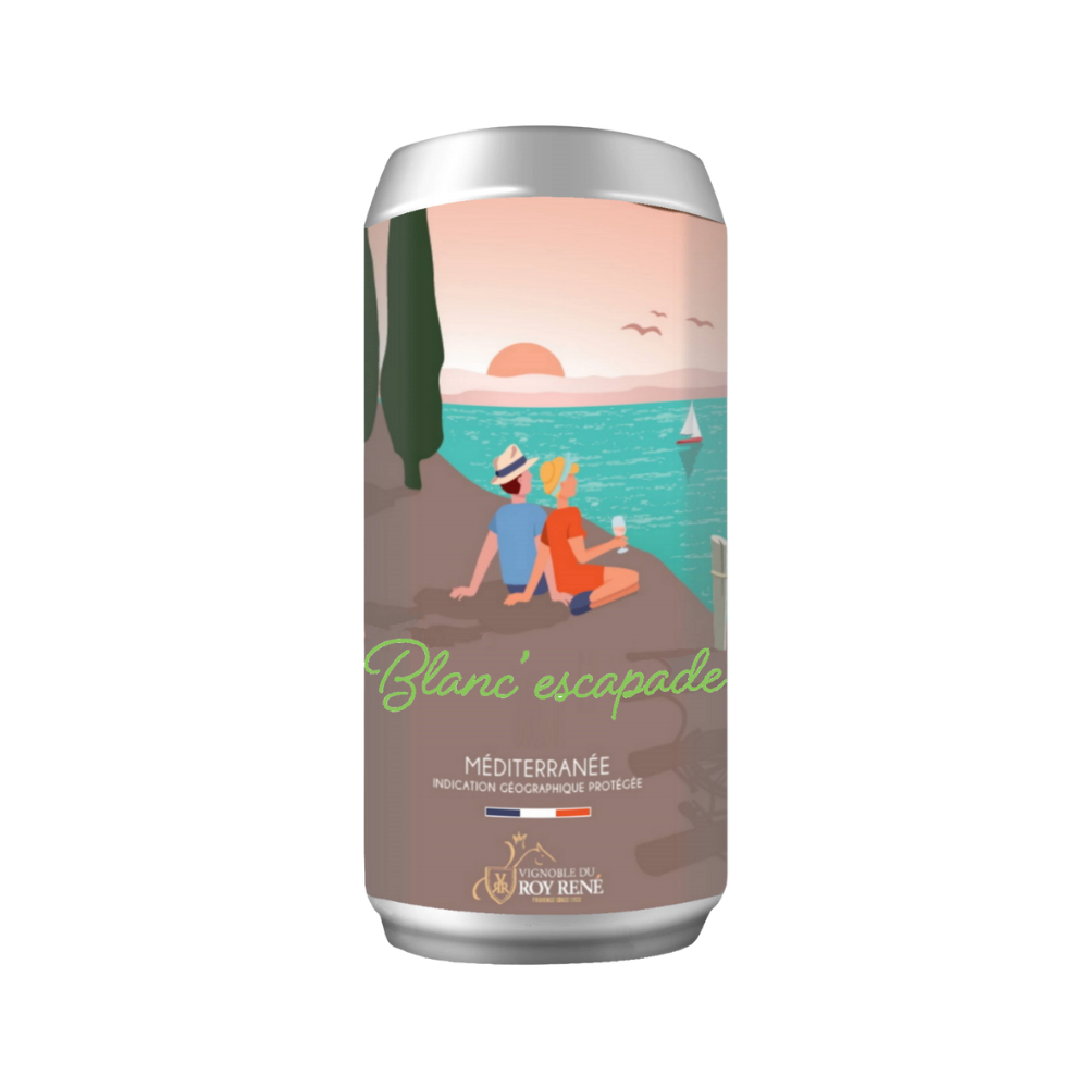 Blanc'Escapade - Vin Blanc IGP Méditerranée en Canette X24